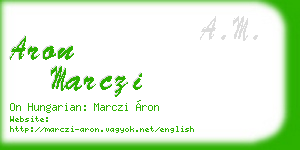 aron marczi business card
